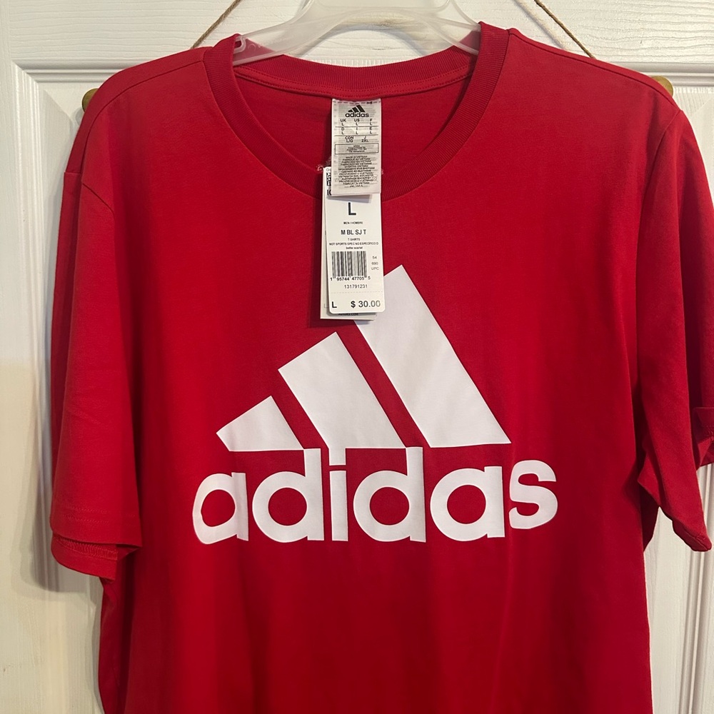 Adidas big kids tee new with tags size large